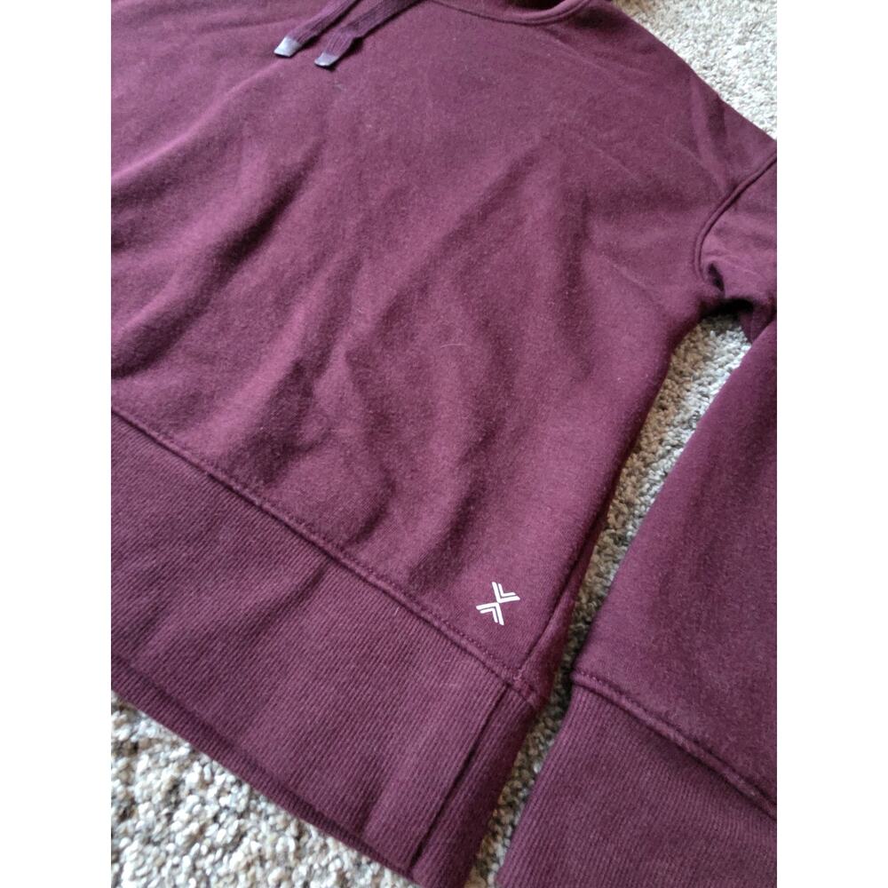 Xersion Burgundy Maroon Cropped Fleece Pullover Hoodie - Women's Regular XXL - Picture 3 of 8